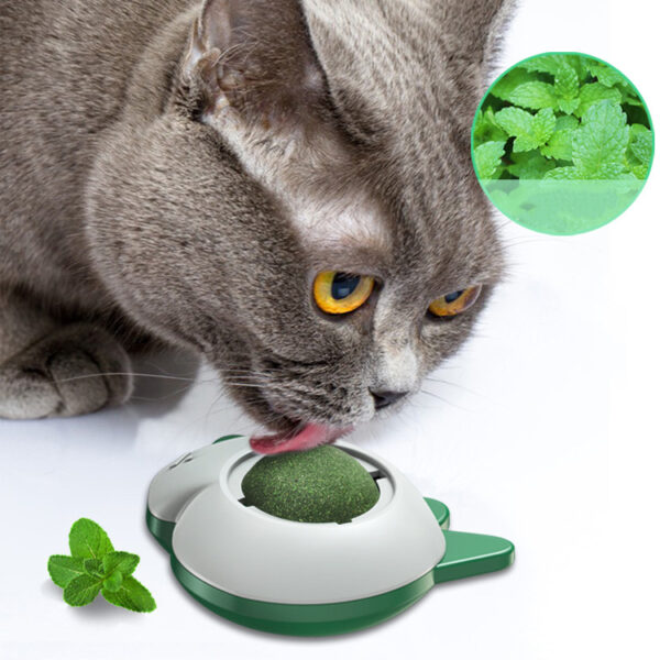 Spinning Catnip Ball For Cats Snacks Licking Licking Grinding Teeth Tooth Cleaning Self Biting Toy - Image 2