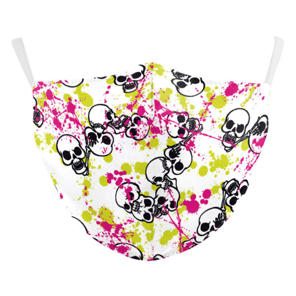 Digital Printing Halloween Skull Pumpkin Creative Design Double-layer Dustproof Mask - Image 2