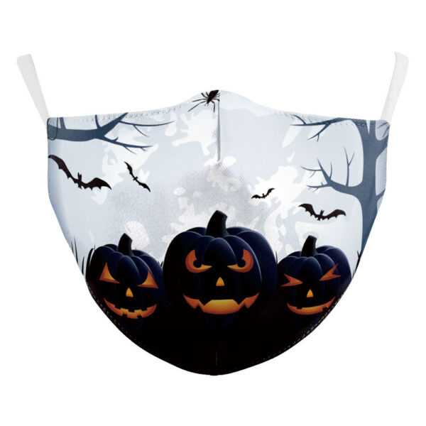 Digital Printing Halloween Skull Pumpkin Creative Design Double-layer Dustproof Mask - Image 7