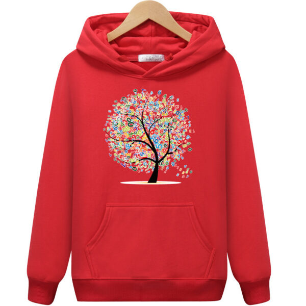 Women's Hooded Pullover Printed Fashionable Casual Loose Hoodie - Image 2