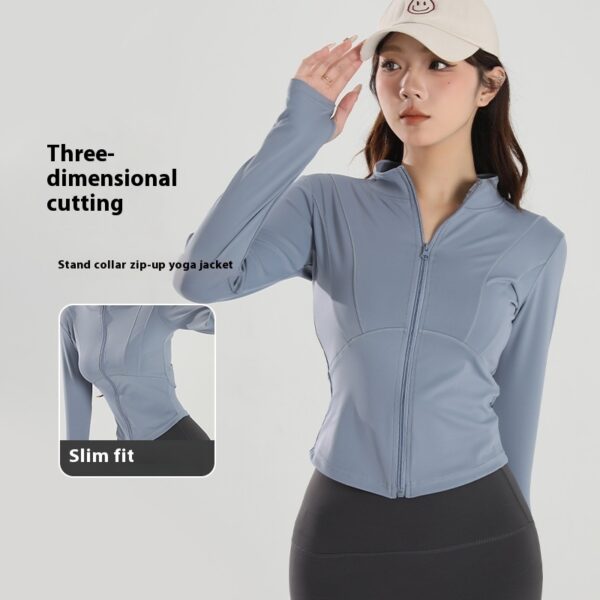 Stand Collar Jacket Thin Fitness Top Yoga Clothes Long Sleeve - Image 6