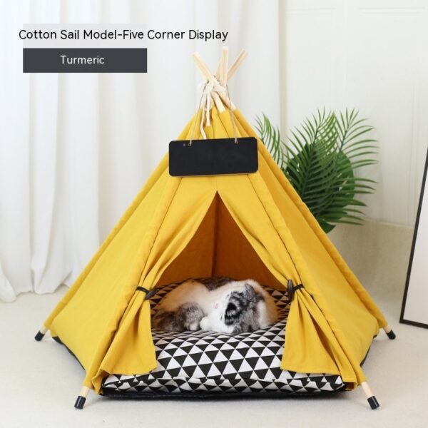 Pet Tent Cat House Removable And Washable Kennel Cat Villa Semi-enclosed Insulation Cat Nest Foldable Cat Tents - Image 6