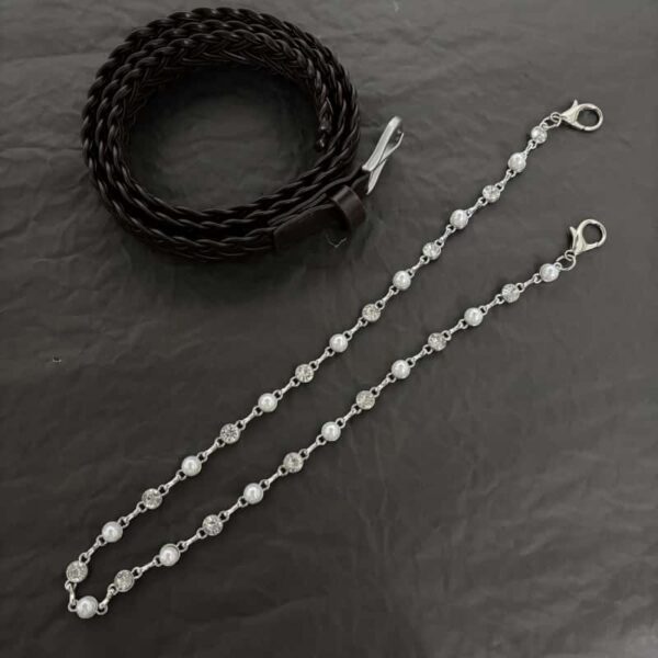 Hand-woven Decorative Pearl Waist Chain - Image 3
