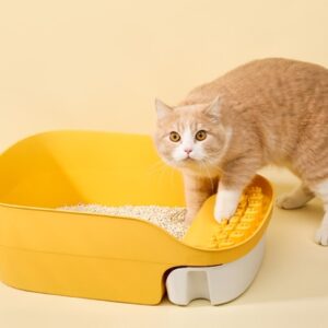 Splash-proof Semi-enclosed Deodorant Kitten Small Sand-proof Kitty Toilet