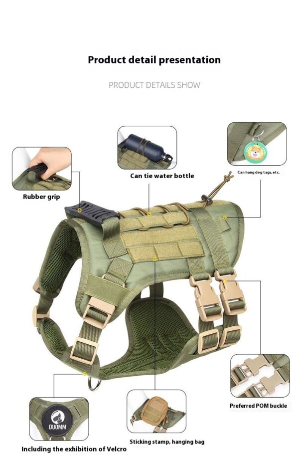Pet Harness Dog Tactical Chest And Back - Image 6