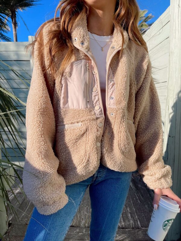 Short Cardigan Plush Jacket Lamb Wool Coat - Image 9