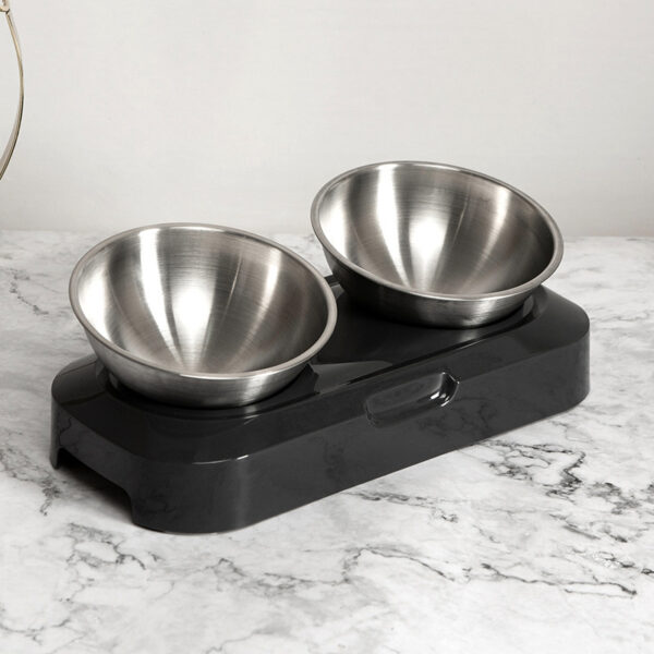 Pet Stainless Steel Bowl Pet Double Night - Image 6