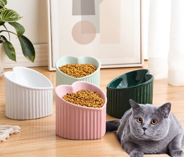Pet Ceramic Bowl With Inclined Mouth Practical Durable Daily Indoor Pet Products - Image 6