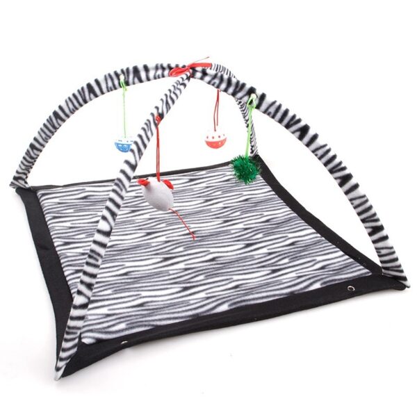 Cartoon Cat Play Tent Multifunctional Cat Hammocks Kitten Sleep Bed Foldable Cat Mat with Balls Cat Play House Toy - Image 4