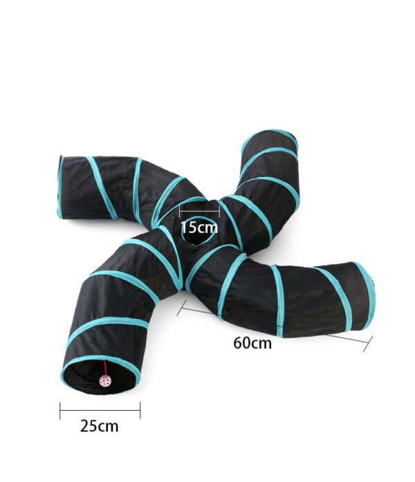 Pet Cat Toy Collapsible Tunnel S-type Four-channel Tent - Image 5