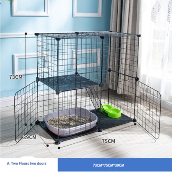 Creative DIY Assembling Pet Wire Fence Indoor Cat Cage - Image 6