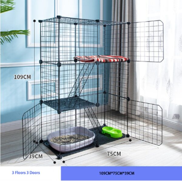 Creative DIY Assembling Pet Wire Fence Indoor Cat Cage - Image 7