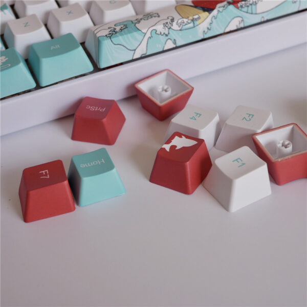 Coral Sea Keycap Mechanical Keyboard - Image 6