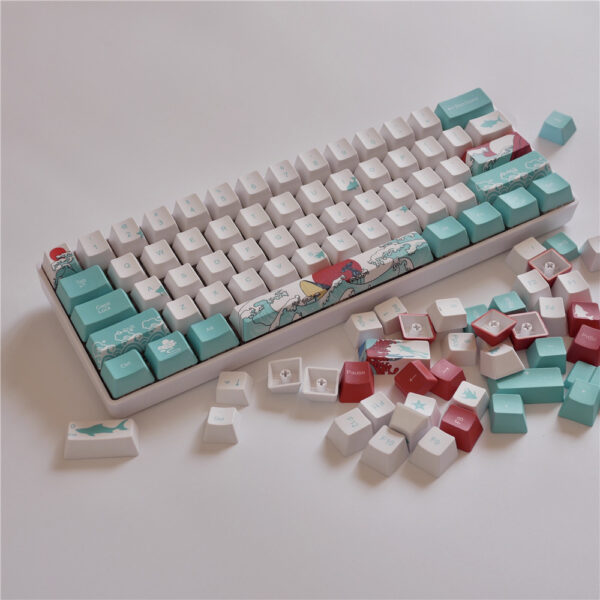Coral Sea Keycap Mechanical Keyboard - Image 2