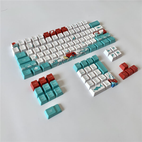 Coral Sea Keycap Mechanical Keyboard - Image 4