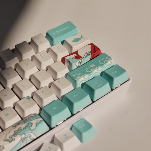 Coral Sea Keycap Mechanical Keyboard - Image 5