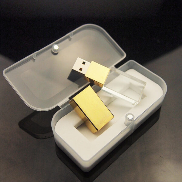 Crystal USB Flash Drive, Transparent Glass USB Flash Drive, Personalized Creative USB Flash Drive - Image 2