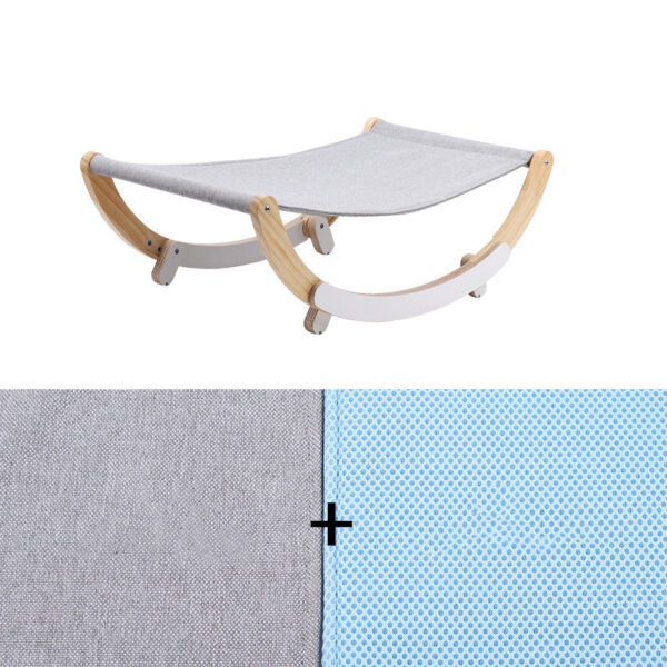 Solid Wood Cat Rocking Hammock Dual Purpose - Image 4
