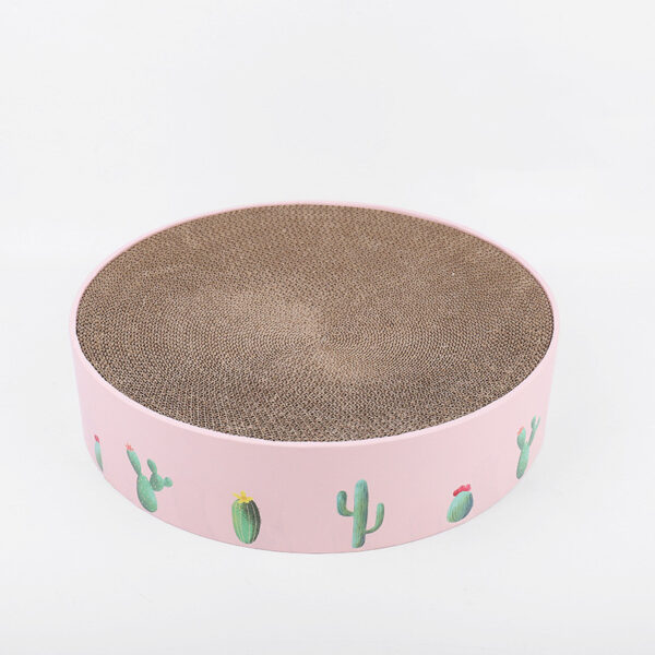 Cat Round Scratch Board Durable Cat Bed Toys Corrugated Paper Pad Scratching Cardboard for Kittens Medium Cats - Image 5