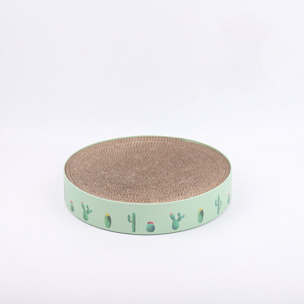 Cat Round Scratch Board Durable Cat Bed Toys Corrugated Paper Pad Scratching Cardboard for Kittens Medium Cats - Image 3