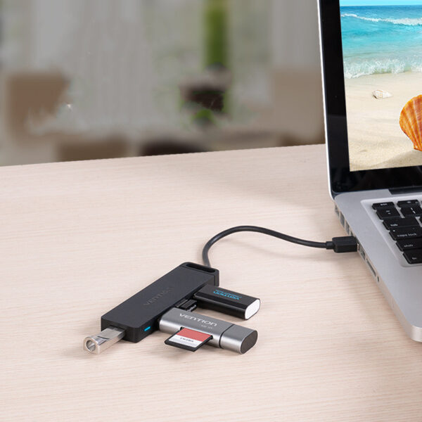 Chm Series Usb2.0 To Usb2.0X4 and Micro Usb Power Supply Black 0.5M - Image 3