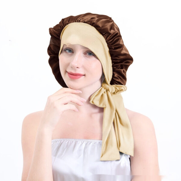 Extra Large Stretch European And American Solid Color Ladies Shower Cap - Image 9