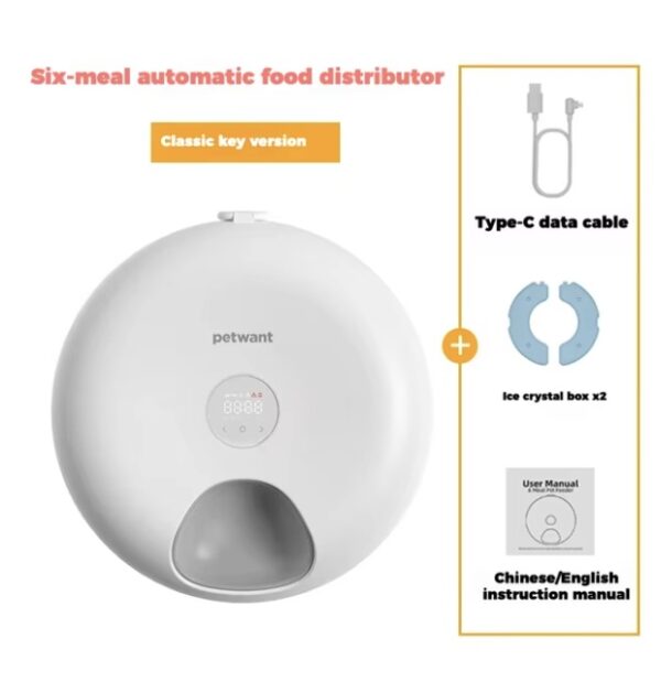 Donut Frost WiFi 6 Meal Automatic Cat Food Dispenser With App Control, Dry & Wet Food Automatic Cat Feeder, Smart Dog Feeder With Two Ice Packs, Programmable Timer, Holds 6 X Of Food - Image 8