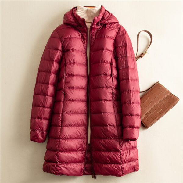 Detachable Hat Light Thin Down Jacket Women - Image 2