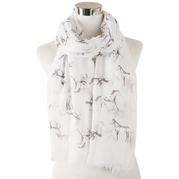 New Running Horse Scarf Animal Print Scarf - Image 5