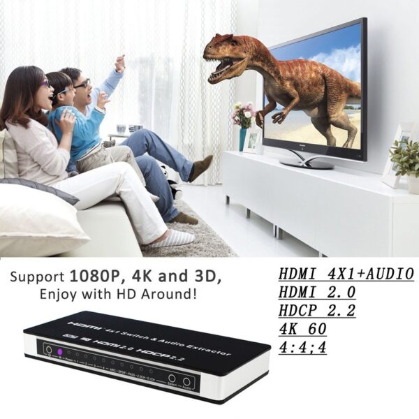 Switch With Audio Four In And One Out - Image 4