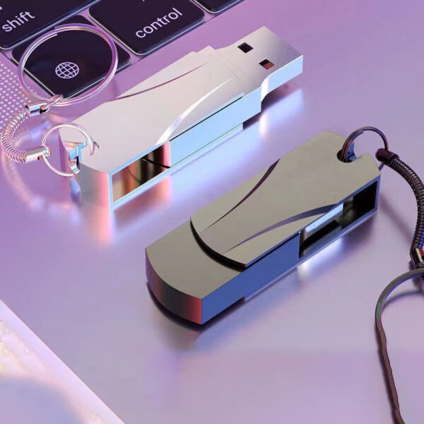 A USB Drive With A Large Capacity Is Expanded On A Virtual Scale - Image 2