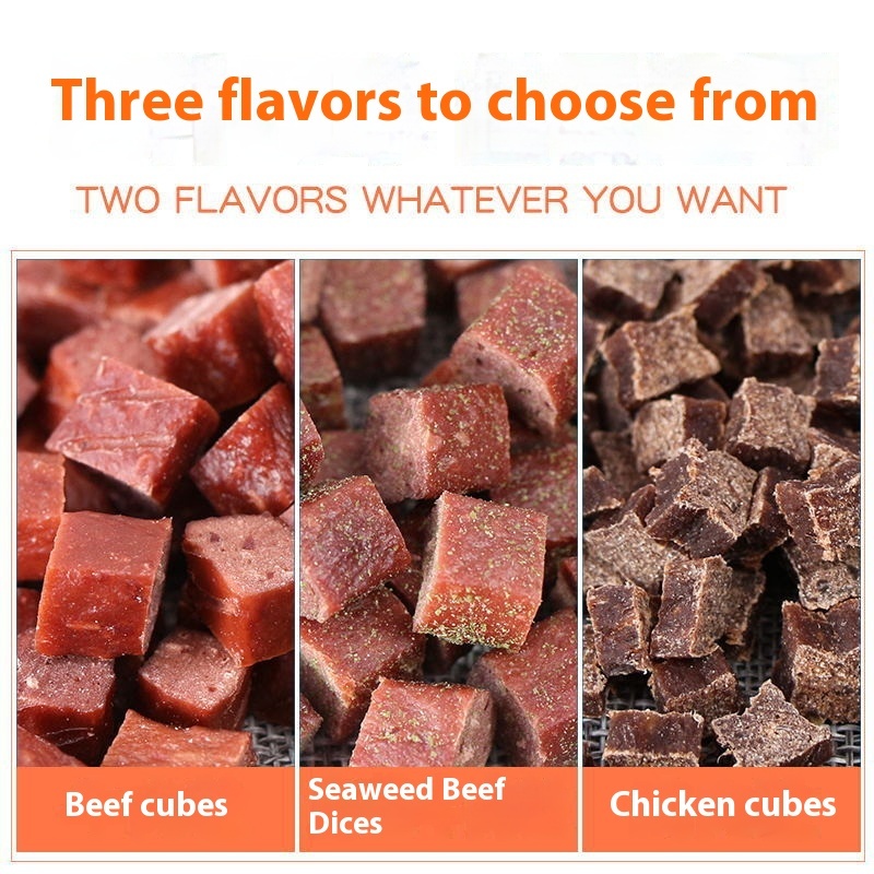 Dog Snacks Dried Beef Cubes Wholesale Pet Snacks Chicken Grain Dog Training Reward Teddy Meat Cube Manufacturer - Image 4