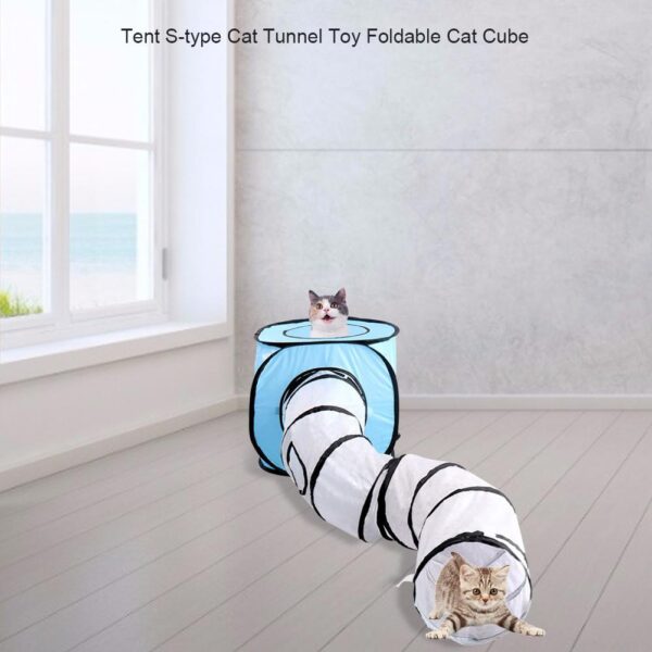Tent S-Shaped Cat Foldable Playing Tunnel Toy - Image 4