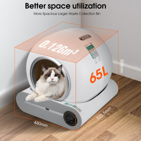 Self-cleaning Litter Box, Automatic Scooping And Deodorization, App Control Supports 2.4G WiFi, Intelligent Automatic Litter Box With Padding - Image 4