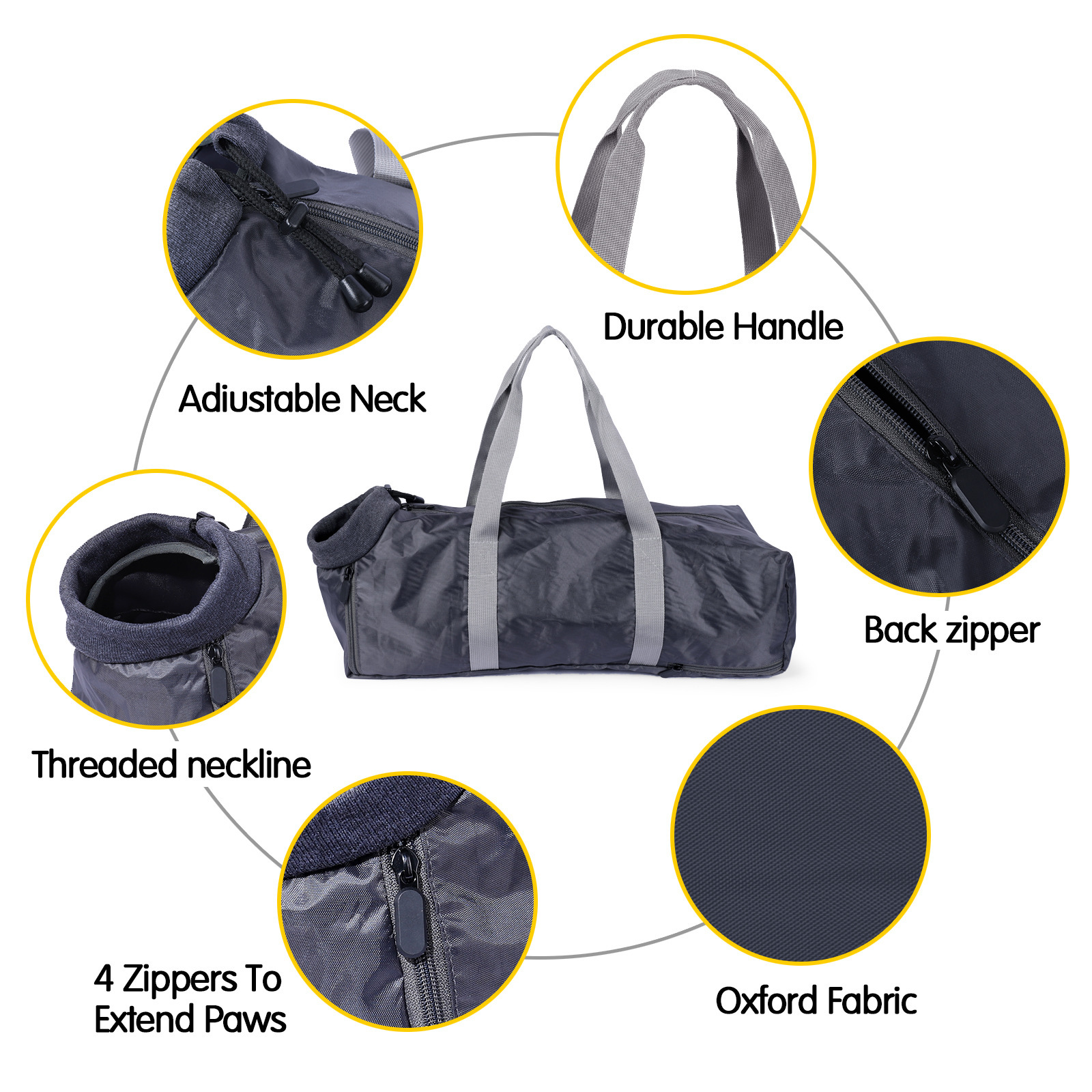 Cat Travel Bag Double Lined Anti Scratch And Bite Pet Bags - Image 3