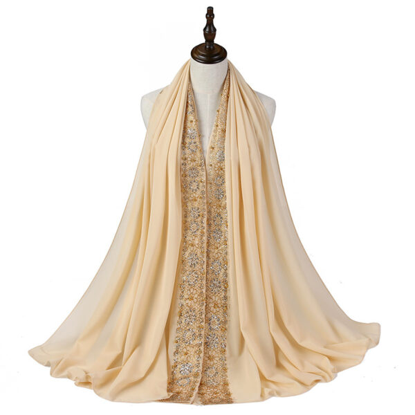 Fashion New Women's Pearl Lace Headscarf - Image 10