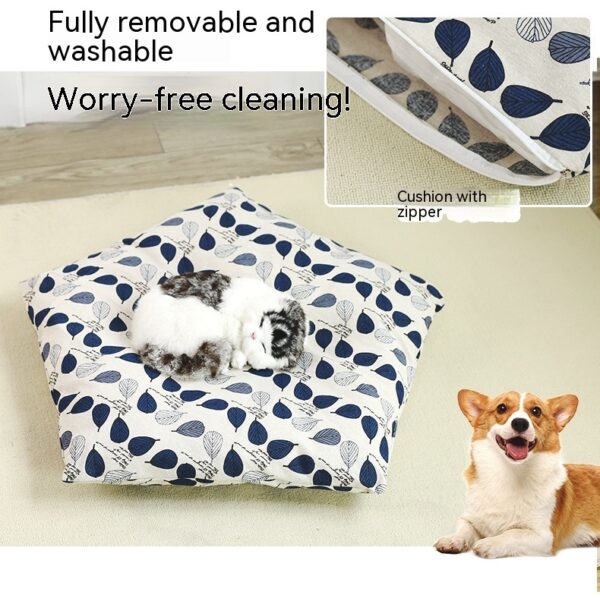 Pet Tent Cat House Removable And Washable Kennel Cat Villa Semi-enclosed Insulation Cat Nest Foldable Cat Tents - Image 5