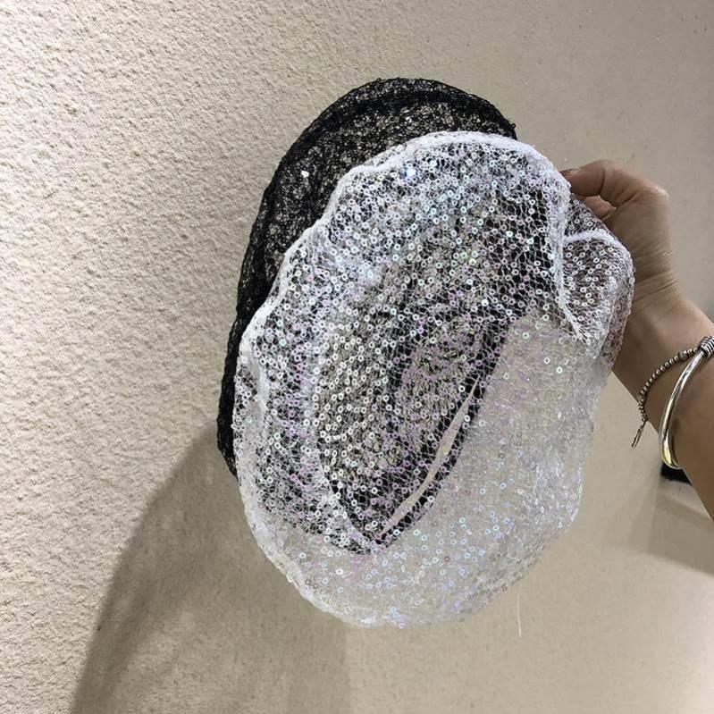 Mesh Hat Cover Gray Hair Lace Pile Heap Cap Thin Spring Women's Big Head Circumference - Image 4