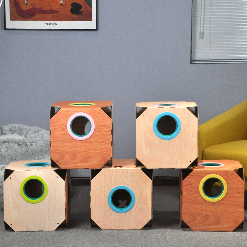 DIY Multipurpose Cat Hiding Box Toys with Cardboard Hair Removal - Image 8