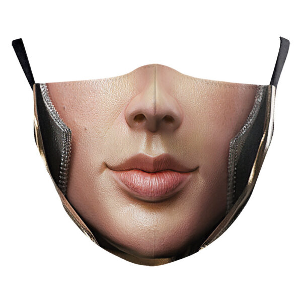 Halloween Milk Silk High Density Diagonal Cloth Double Layer Dustproof Protective Mask - Image 2