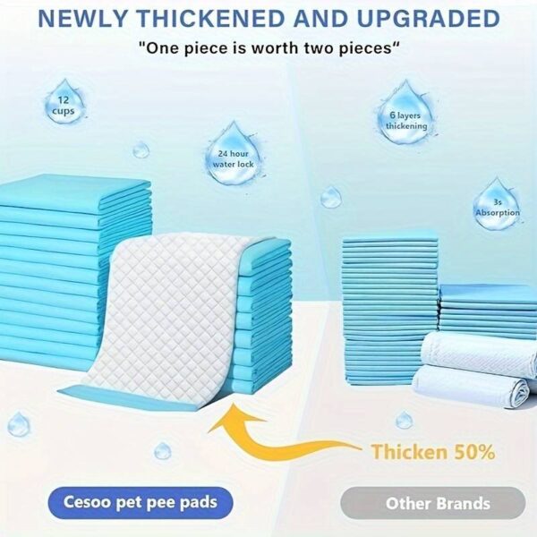 100 Count 24inch X 24inch Puppy Pee Pads For Dogs ,Baby Puppy Adults Bed Pads - Image 6