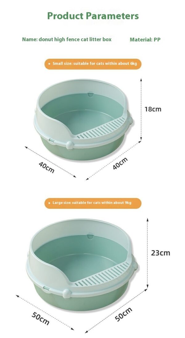 Anti-splash Semi Closed Litter Box - Image 6