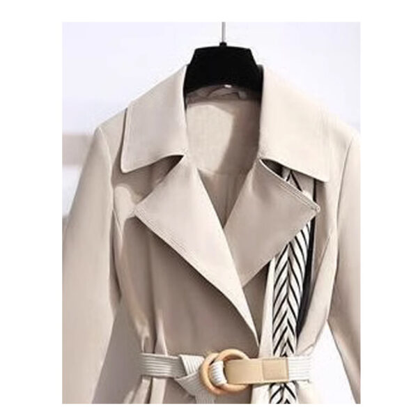 Large British Style Suit Collar Windbreaker - Image 4