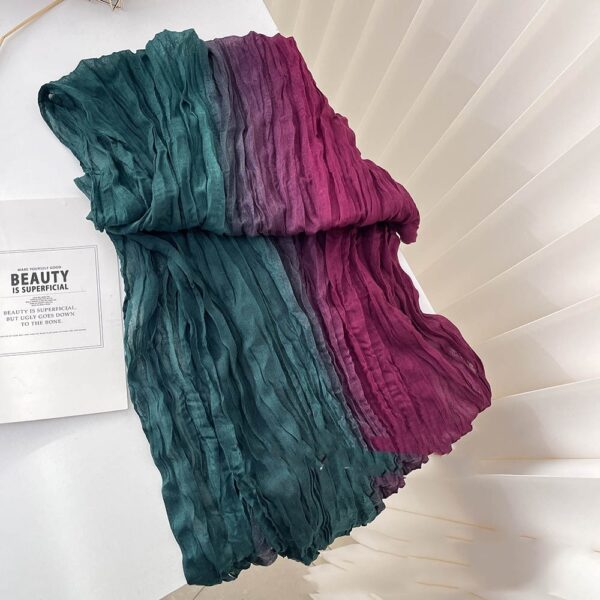 Men's And Women's Color Matching Autumn And Winter Cotton And Linen Feel Long Strip - Image 10