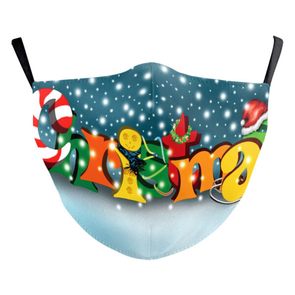 Christmas Tree Digital Printing Double Layer Dustproof Mask - Image 8