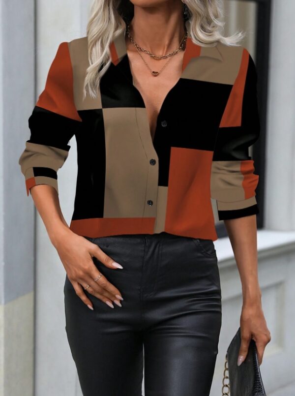 Women's Spring Summer Long Sleeve Casual Shirt