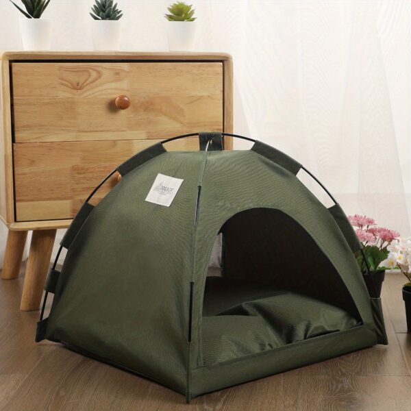 Cat Tent Bed With Removable Non-Slip Soft Pad, Portable Pet Tent Cave For Cats And Small Dogs Kitten Breathable Self-Cooling Pet Mat For Dogs And Cats - Image 7