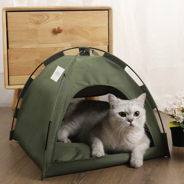Cat Tent Bed With Removable Non-Slip Soft Pad, Portable Pet Tent Cave For Cats And Small Dogs Kitten Breathable Self-Cooling Pet Mat For Dogs And Cats - Image 10