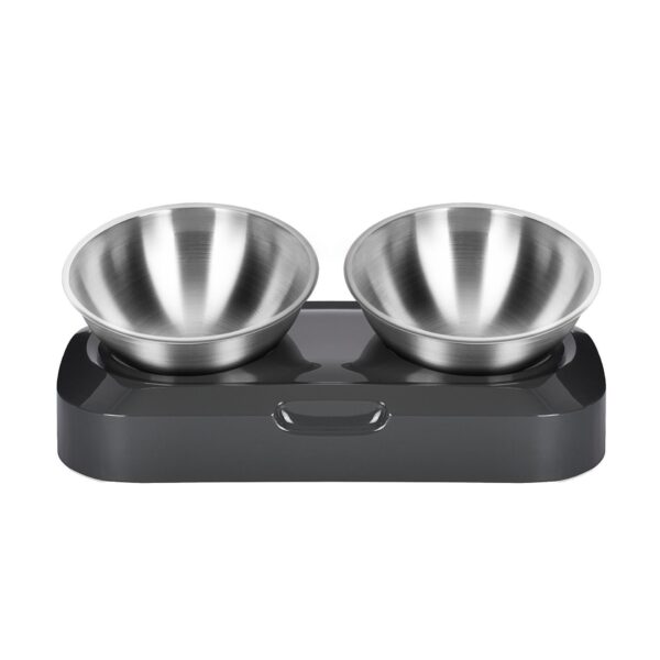 Pet Stainless Steel Bowl Pet Double Night - Image 3