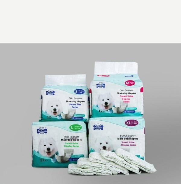Petbest Male Dog Diaper Dog Diaper Dog Diaper Dog Diaper Wearable Urine Display - Image 4